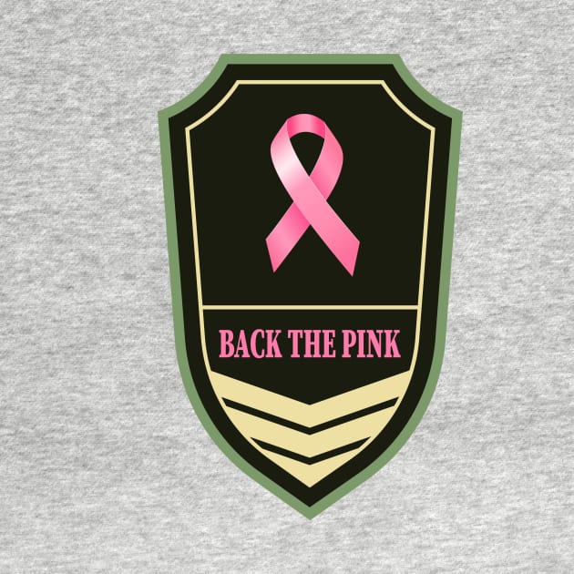 Back the pink breast cancer awareness Military tag by Novelty-art